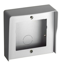 Scatola da parete 1 modulo alluminio con tetto antipioggia per installazioni esterne