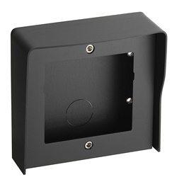 Scatola da parete 1 modulo finitura Nickel con tetto antipioggia integrato per installazioni esterne