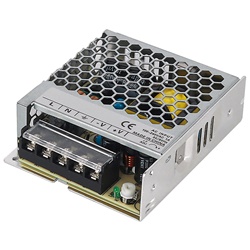 Alimentatore switching 50W 24V compatto ribassato per installazioni elettriche compatte