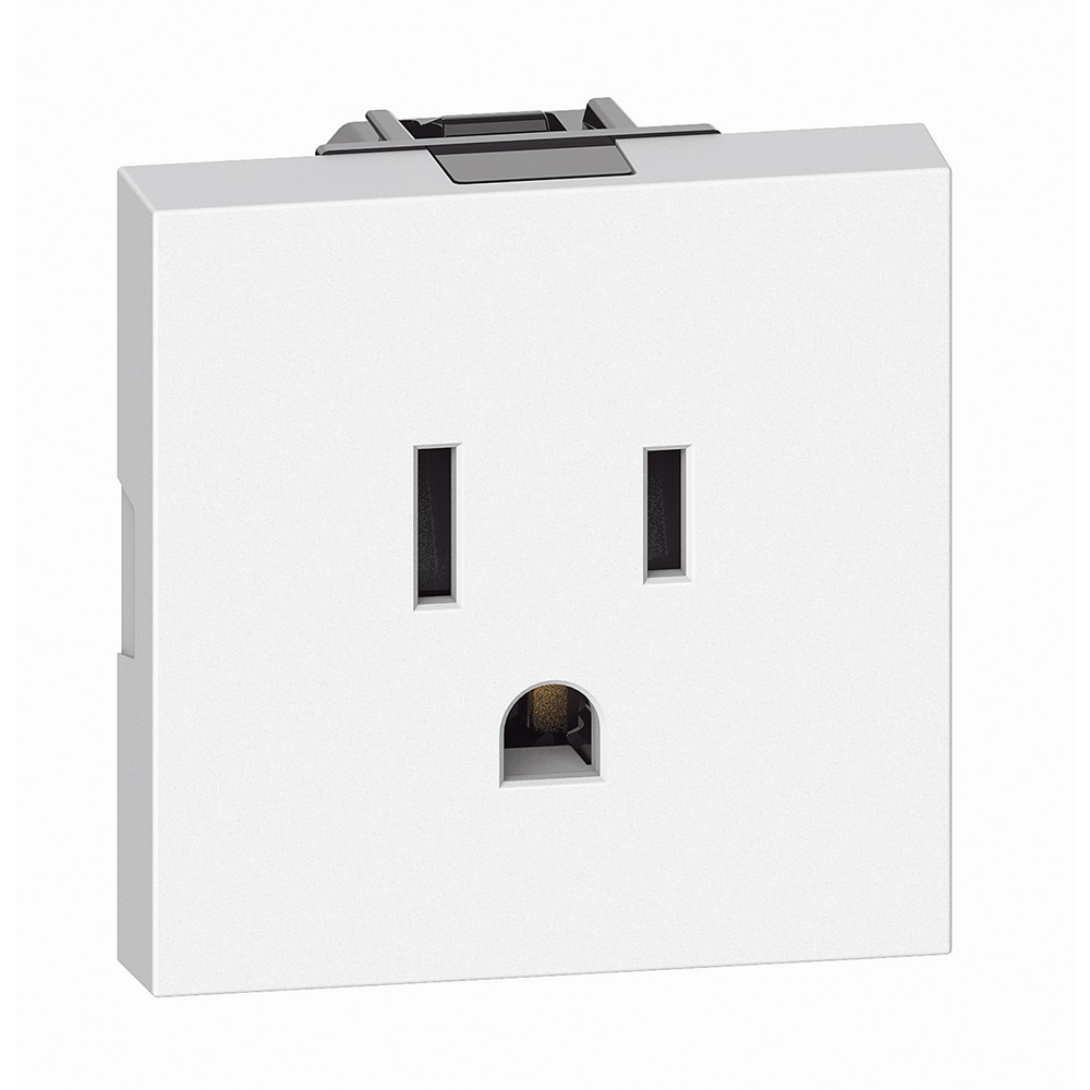 Presa elettrica 2P+T 15A 127/250V standard americano bianco