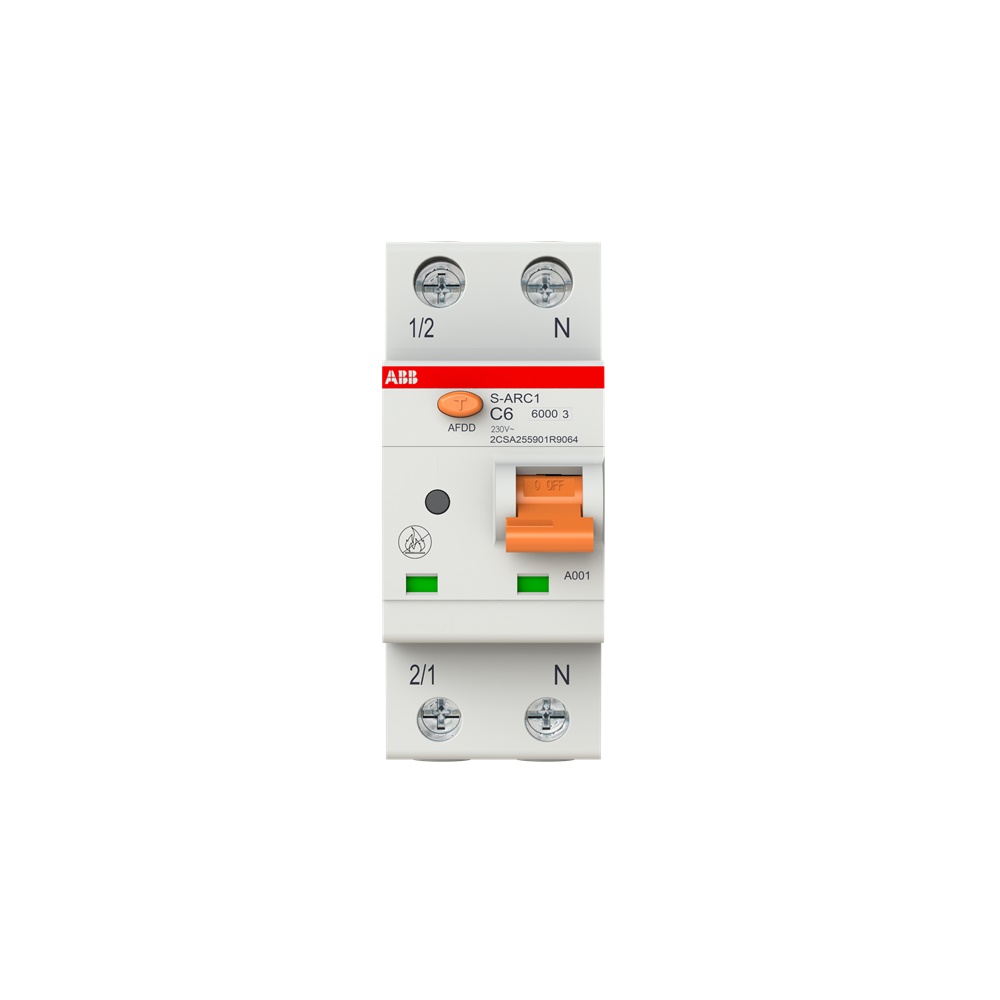 Interruttore magnetotermico 6 kA con rilevatore archi elettrici AFDD per impianti residenziali e commerciali