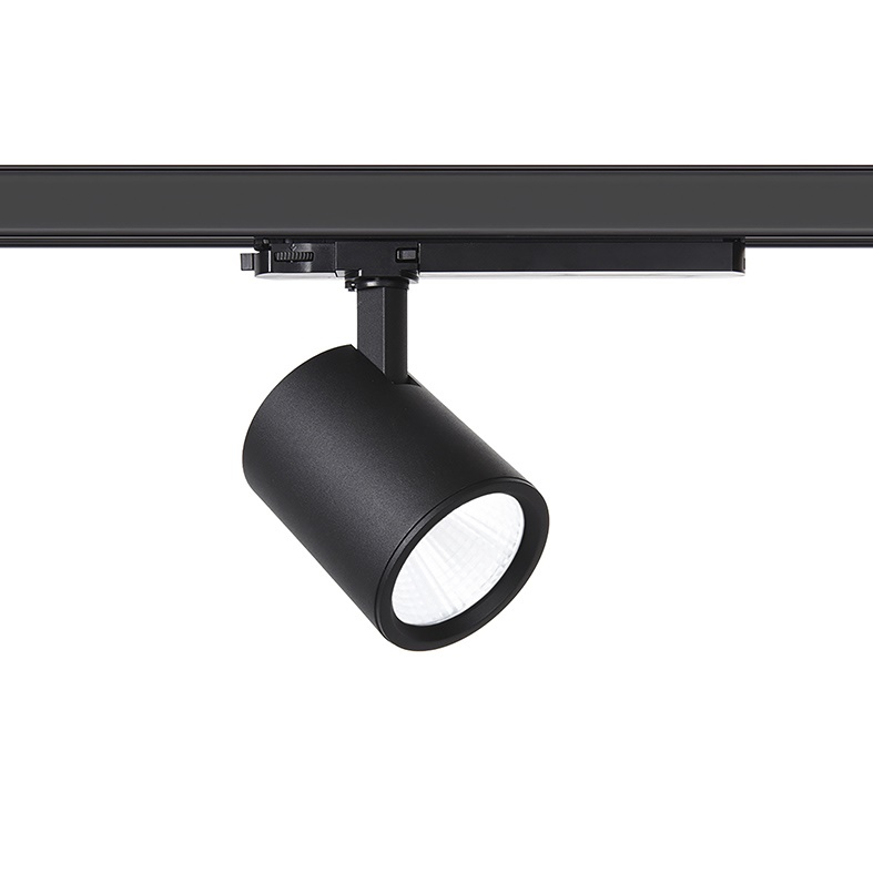 Proiettore binario trifase nero LED 20W 4000K CRI90 DALI per negozi retail