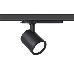 Proiettore binario trifase nero LED 20W 4000K CRI90 DALI per negozi retail
