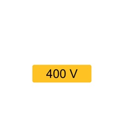 Etichetta avvertimento WST-OTY 30x100 mm per impianti macchinari