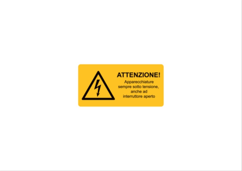 Etichetta avvertimento WST-LAY 52x105mm per macchinari e impianti