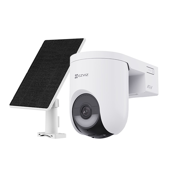 Telecamera sorveglianza motorizzata esterno batteria EZVIZ HB8 Lite con pannello solare integrato PoE