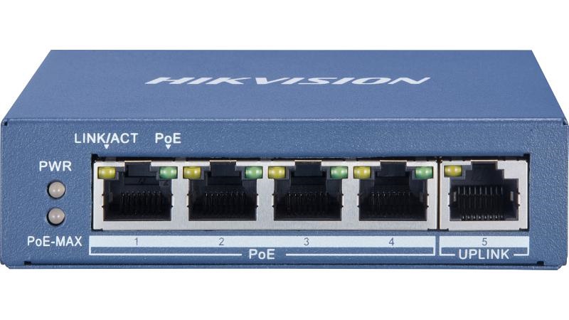 DS-3E0505P-E SWITCH GIGABIT UNMAN 4