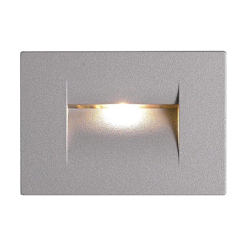 Segnapasso orizzontale LED 3W 3000K IP65 grigio incasso per esterno e interno