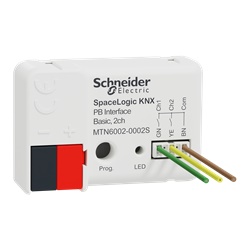 Interfaccia Pulsanti KNX Secure Basic 2 Canali Montaggio Incasso Automazione Edifici