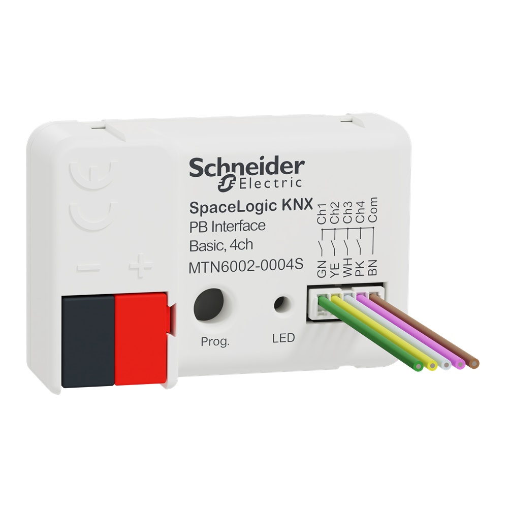Interfaccia pulsanti KNX Secure Basic 4 canali controllo illuminazione automazione edificio bianco incasso IP20