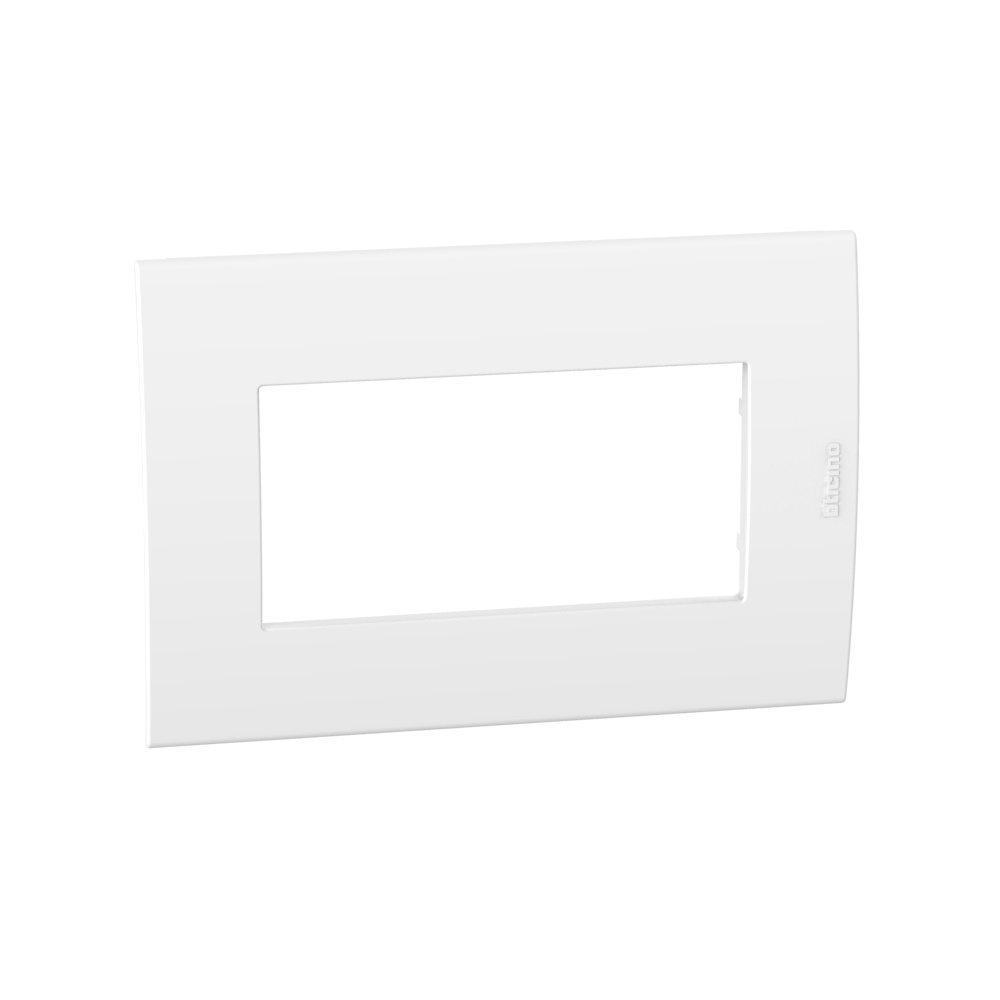 Placca MatixGO 4 moduli bianca per colonne elettriche