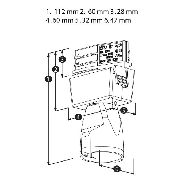 ADATTATORE SCHUKO 16A BIANCO