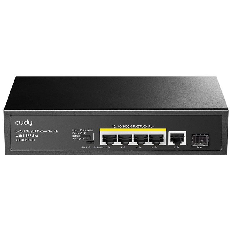 Switch Gigabit PoE 5 porte alimentazione via cavo Ethernet per reti professionali