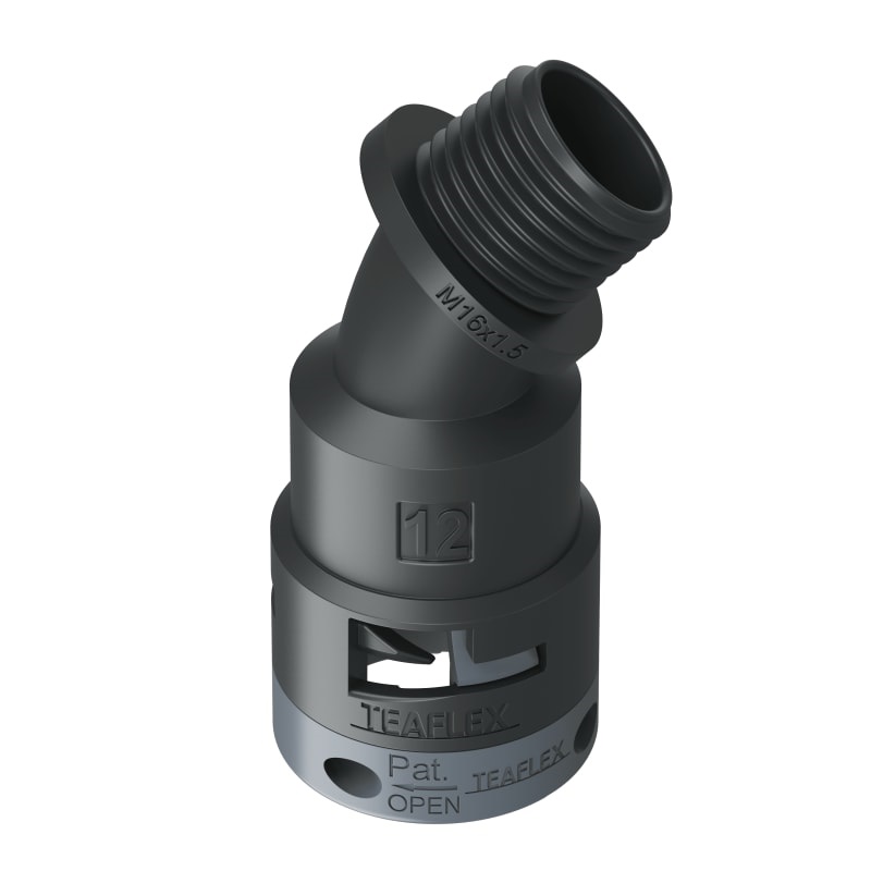 CURVA 45 IP66 BF12 M16  NERO