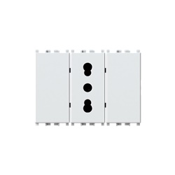 Bitappo Vimar Arkè Bianco 16A 3 moduli per frutto presa elettrica copertura