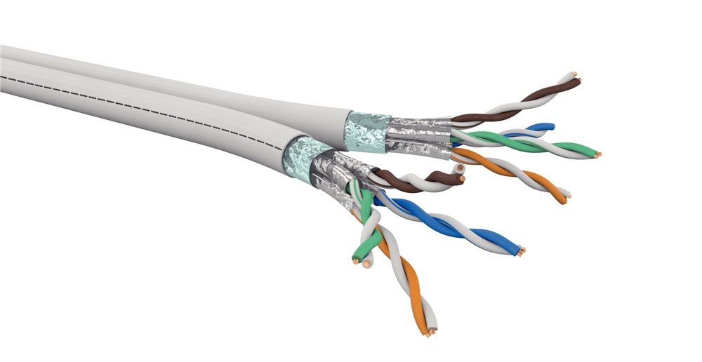 CABLE CAT6A 2X4P AWG23 F/FTP LSOH D