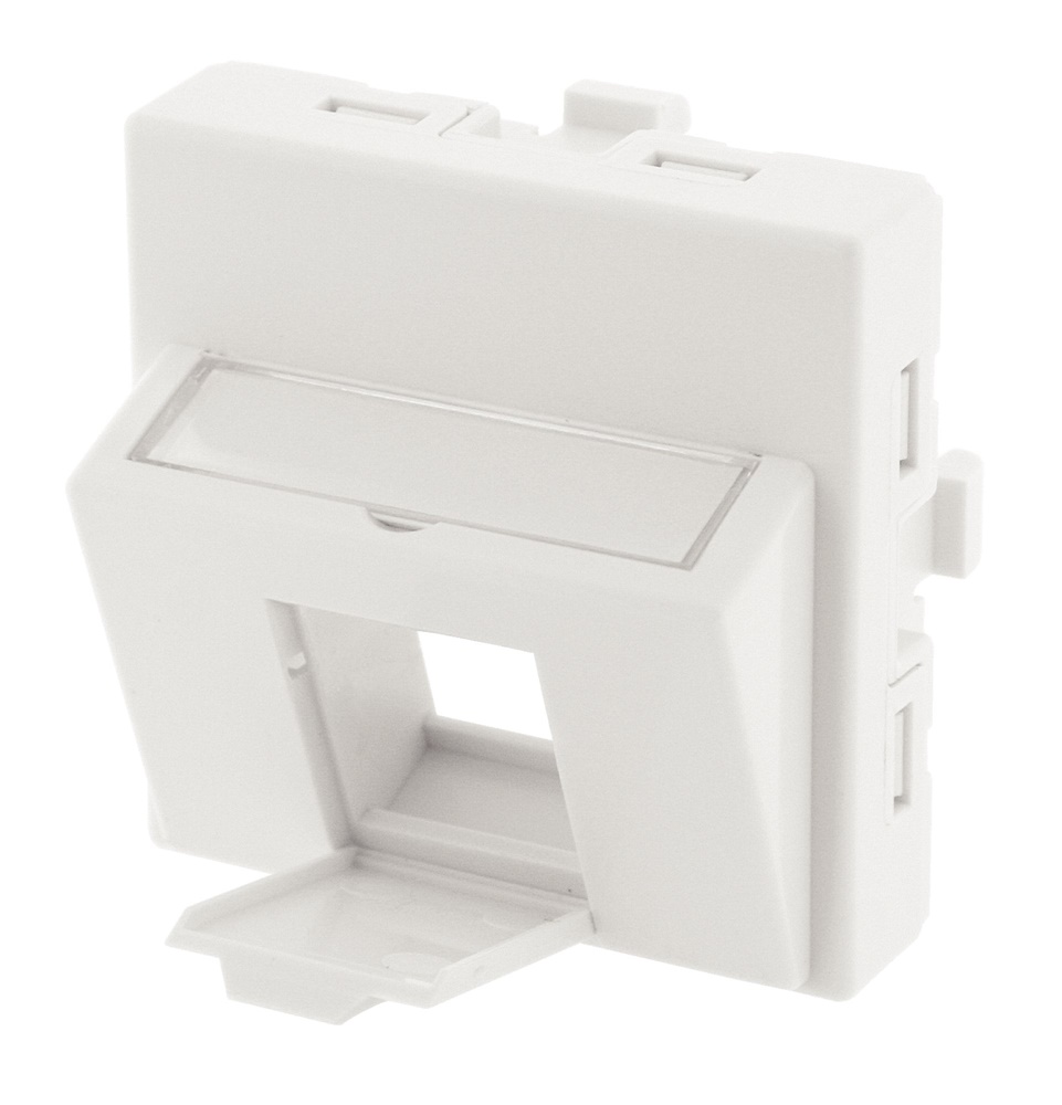 PLASTRON INCL 1PORT 45X45 BLANC