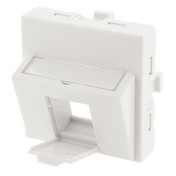 PLASTRON INCL 1PORT 45X45 BLANC