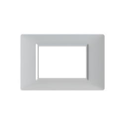 Placca 3 moduli Vimar Plana bianca plastica per installazioni elettriche interne
