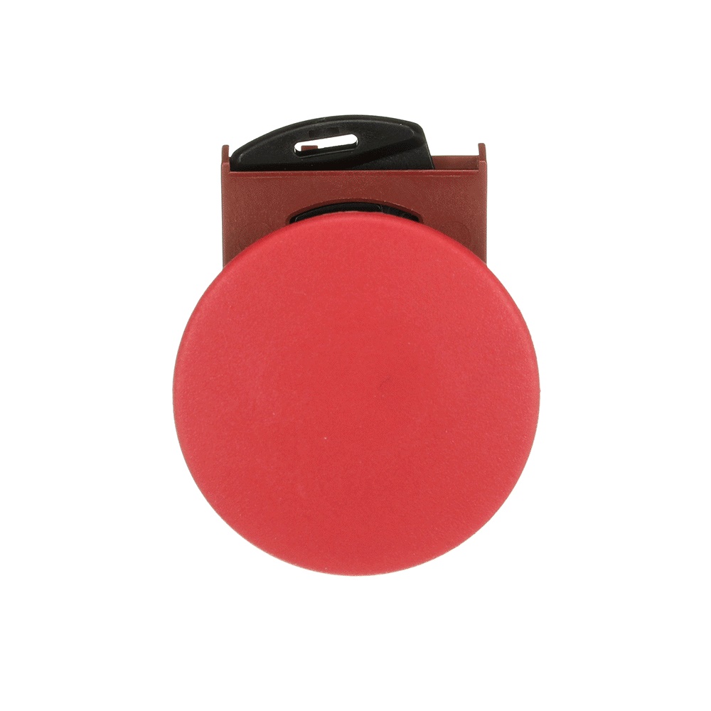 Pulsante a fungo 40 mm satinato rosso per controllo dispositivi elettrici industriali