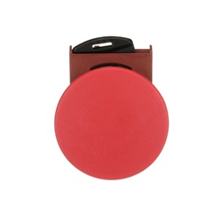 Pulsante a fungo 40 mm satinato rosso per controllo dispositivi elettrici industriali