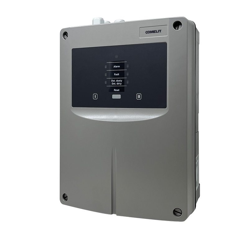 Sistema aspirazione 2 canali per rilevazione precoce, classe A-18/B-56/C-120 fori, 2x300m max, IP54, -30°C/+60°C, EN54-20