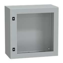 Cassetta acciaio PanelSeT CRN 600x600x300 mm porta vetro trasparente IP66 IK08 montaggio parete