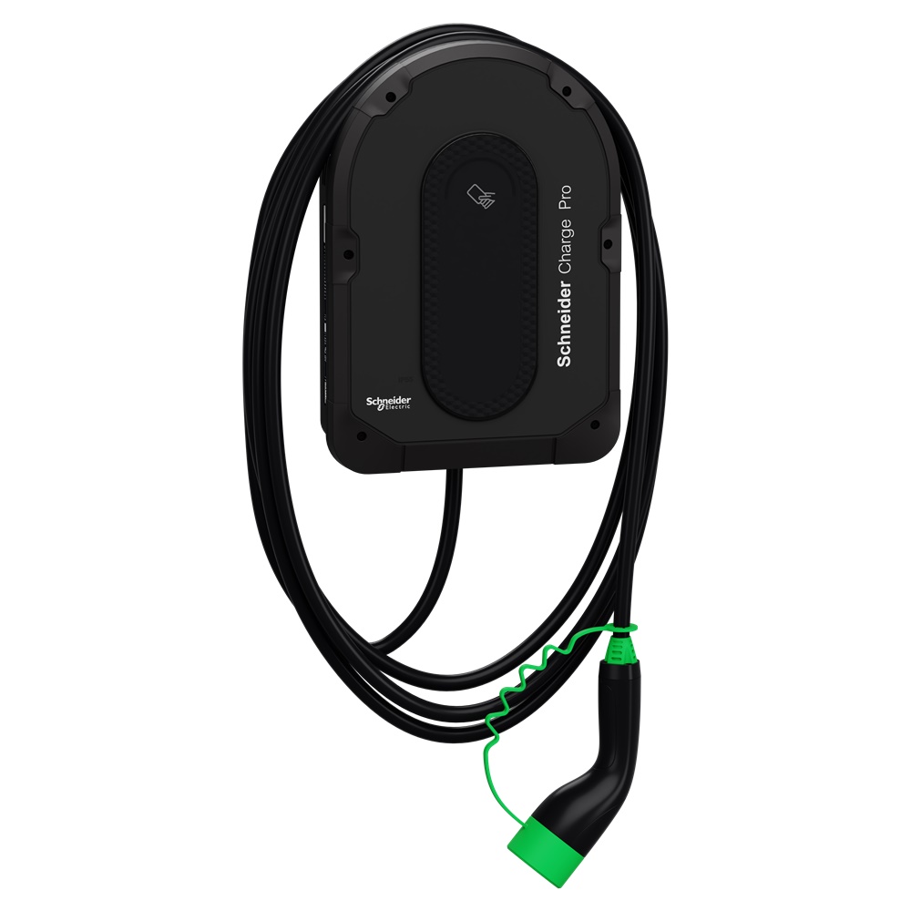 Stazione ricarica Schneider Charge Pro 7,4-22kW cavo integrato Wi-Fi RFID casa flotte