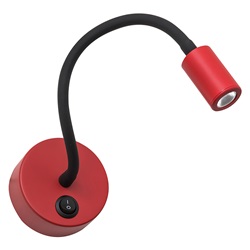 LAMPADA PARETE LED 3K ROSSO 3W