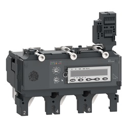 Sganciatore elettronico MicroLogic 6.3E 400A 3 poli con protezioni sovraccarico, corto circuito, guasti a terra e misuratore energia per interruttori ComPacT NSX400/630