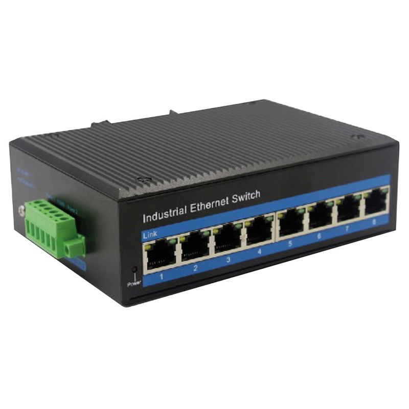 Switch industriale 8 porte 10/100 Mbps PoE per connettività affidabile in ambienti industriali