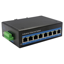 Switch industriale 8 porte 10/100 Mbps PoE per connettività affidabile in ambienti industriali