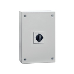 Commutatore linea 3 poli 125A custodia metallica maniglia nera IP65 IEC/EN