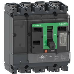 Interruttore ComPacT NSX100HB1 4 poli 75kA 690VAC sganciatore TMD 100A protezione sovraccarico e corto circuito uso industriale e navale