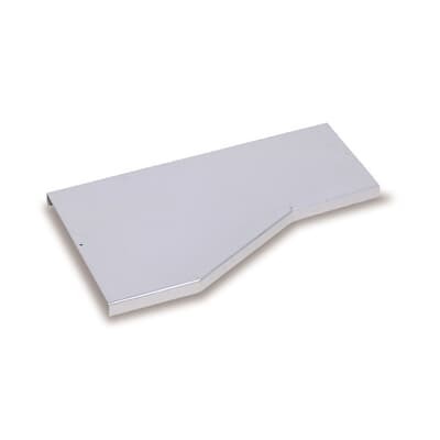 Coperchio riduzione laterale sinistro 200/100mm zincato per canalina elettrica
