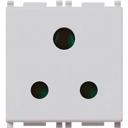 PRESA SICURY 2P+T 5A INGLESE SILVER