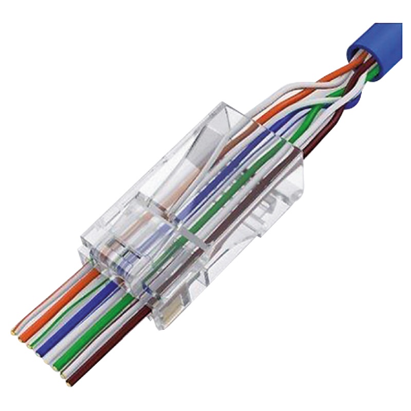 Spina Cat.6 UTP fori passanti alta velocità connessioni rete Ethernet affidabile