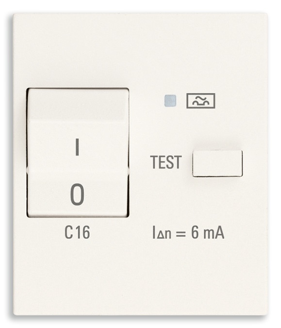 Interruttore magnetotermico differenziale 1P+N C16 6mA 2 moduli bianco uso civile