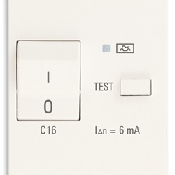 Interruttore magnetotermico differenziale 1P+N C16 6mA 2 moduli bianco uso civile