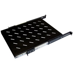 Ripiano estraibile 1U 600mm nero per armadi rack elettrici ventilato resistente
