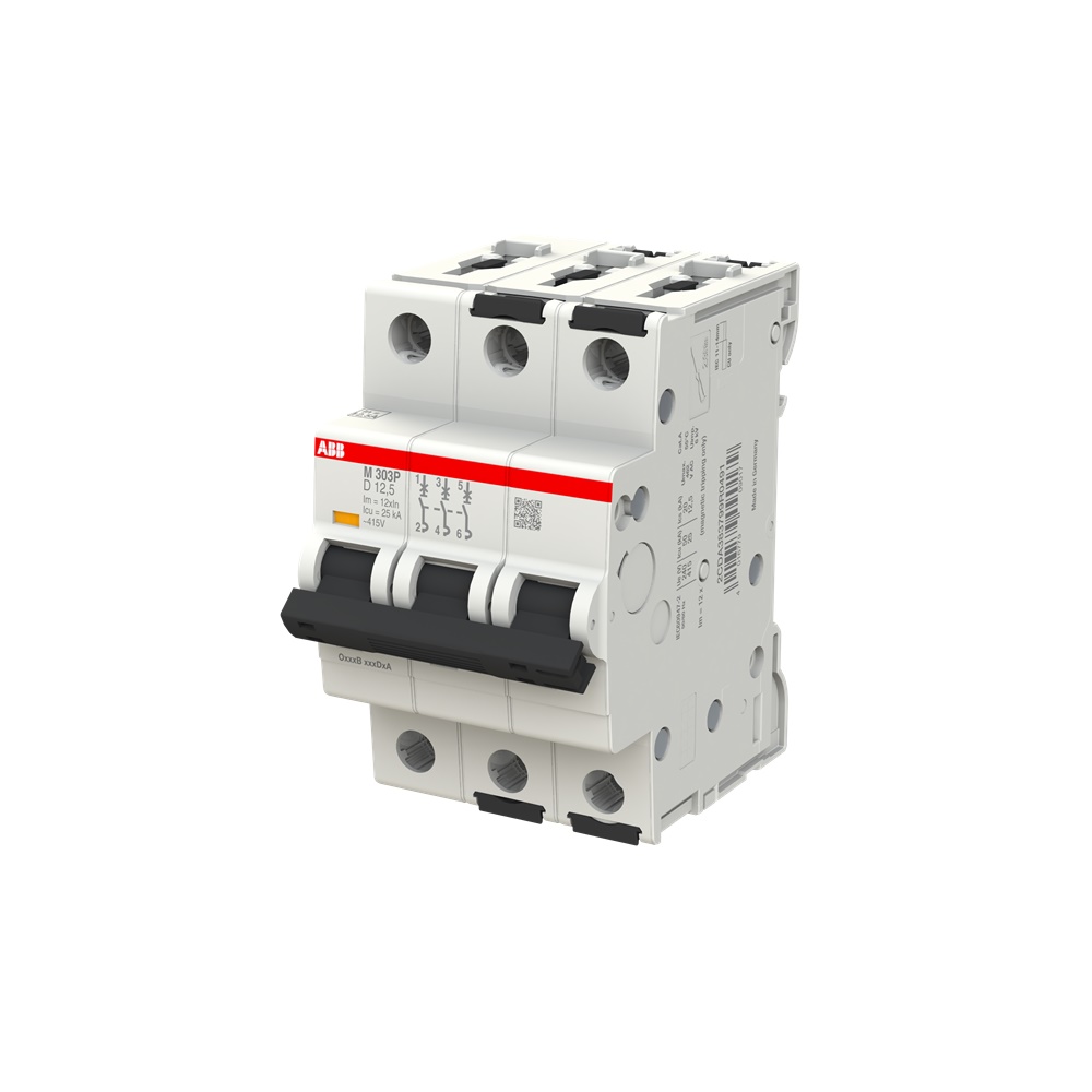 Interruttore magnetico M300P 3 poli 12,5A 25kA protezione circuiti industriali