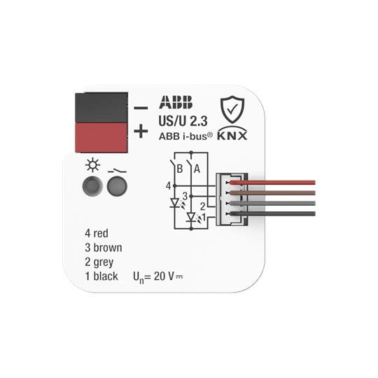 Interfaccia universale US/U 2.3, 2 canali programmabili, integrazione sistemi bus KNX, controllo automazione elettrica