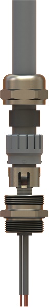 Pressacavo metallico EMC lamellare ISO/M 16 per cavi blindati installazione rapida