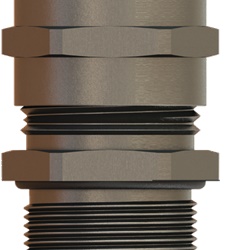 Pressacavo metallico EMC 2 filettatura ISO/M 20 Ø 6-12 mm IP68 ottone nichelato per cavi blindati