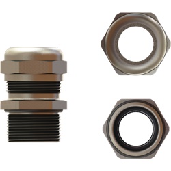Pressacavo metallico ISO/M12 ottone nichelato IP68 industriale