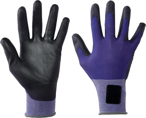 Guanti da lavoro touch T10 nylon PU protezione presa facilitata compatibili smartphone e tablet