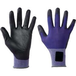 Guanti da lavoro touch T10 nylon PU protezione presa facilitata compatibili smartphone e tablet