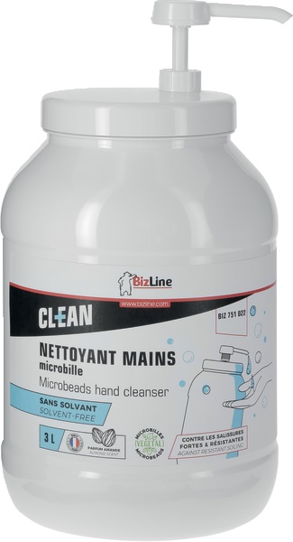 Detergente mani 3L con microsfere vegetali erogatore pompetta igiene delicata mandorla