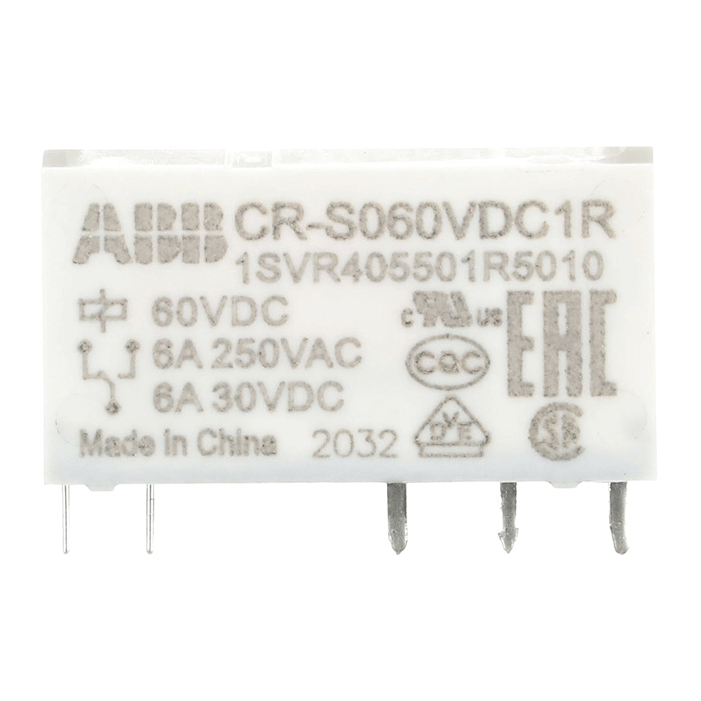 Relè interfaccia pluggable 1c/o 60VDC 6A 250VAC per automazione e controllo circuiti