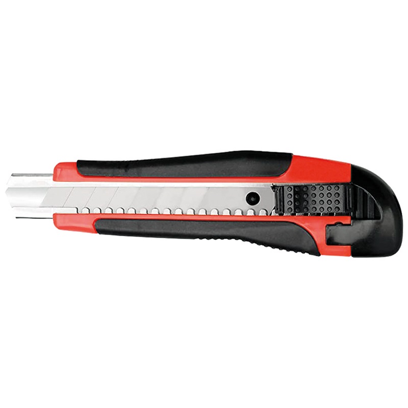 Cutter blocco automatico lama 18 mm ergonomico antiscivolo per materiali elettrici isolanti